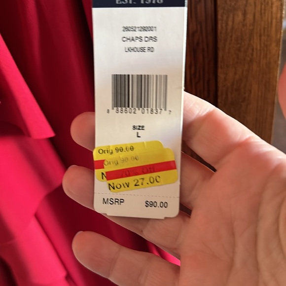 Red Chaps Dress size large - Picture 3 of 6